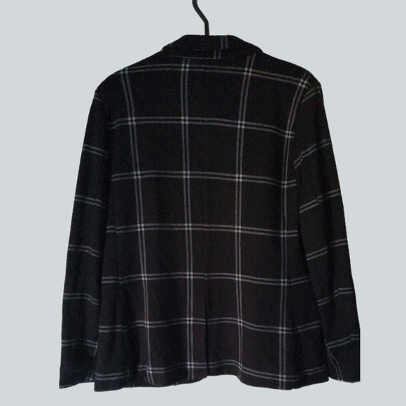 women's Icone by Simons Paris Plaid Blazer - Size L - Picture 2 of 5